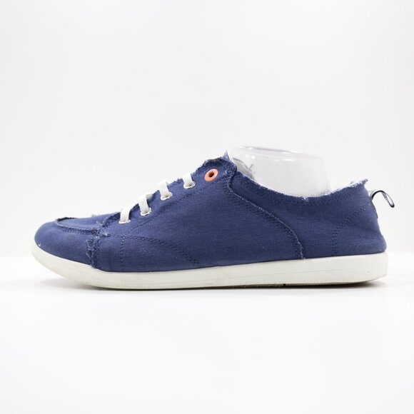 Vionic Pismo Blue Canvas Low Top Slip On Sneakers - Women's 11 Wide - Picture 1 of 7